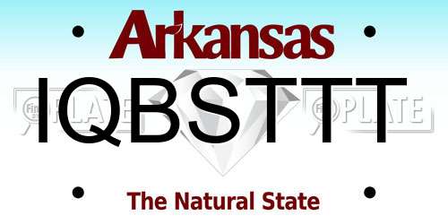 IQBSTTT Arkansas License Plate