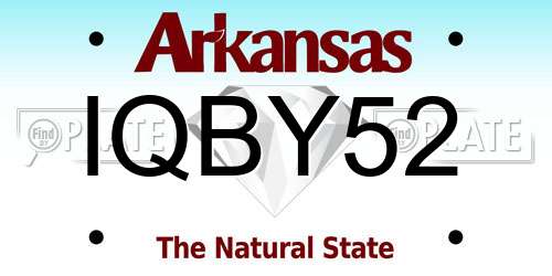IQBY52 Arkansas License Plate