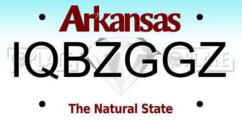 IQBZGGZ Arkansas License Plate