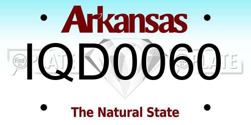 IQD0060 Arkansas License Plate