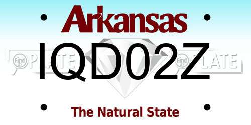 IQD02Z Arkansas License Plate
