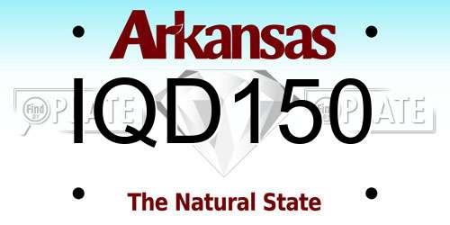 IQD150 Arkansas License Plate