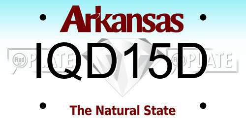 IQD15D Arkansas License Plate