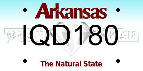 IQD180 Arkansas License Plate