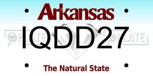 IQDD27 Arkansas License Plate