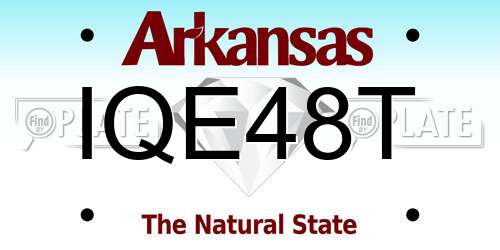 IQE48T Arkansas License Plate