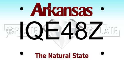 IQE48Z Arkansas License Plate