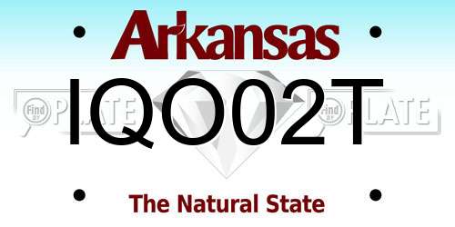 IQO02T Arkansas License Plate