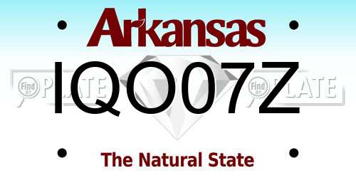 IQO07Z Arkansas License Plate