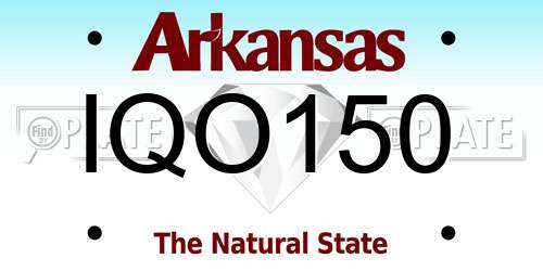 IQO150 Arkansas License Plate