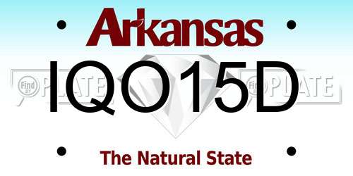 IQO15D Arkansas License Plate