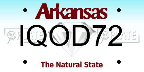 IQOD72 Arkansas License Plate