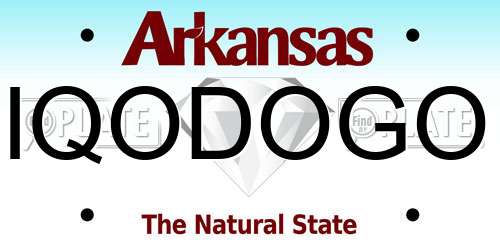 IQODOGO Arkansas License Plate