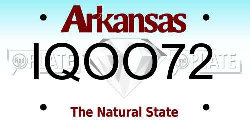 IQOO72 Arkansas License Plate