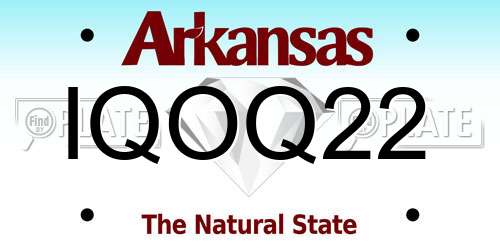 IQOQ22 Arkansas License Plate