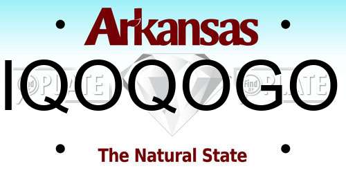 IQOQOGO Arkansas License Plate