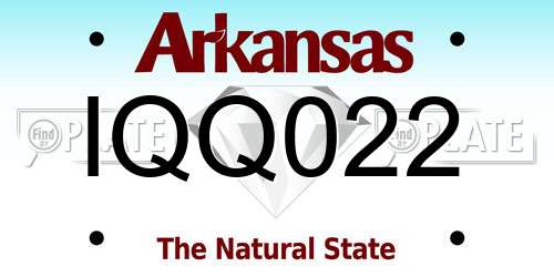 IQQ022 Arkansas License Plate