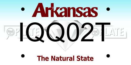 IQQ02T Arkansas License Plate