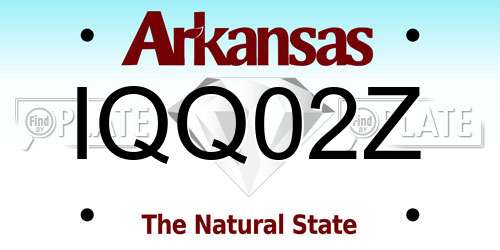 IQQ02Z Arkansas License Plate