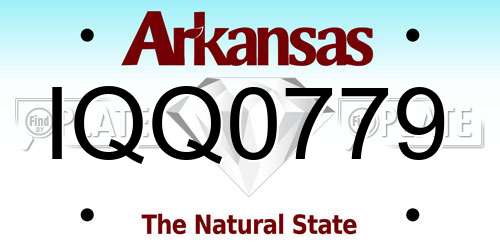 IQQ0779 Arkansas License Plate