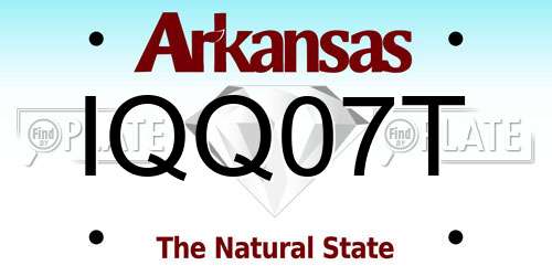 IQQ07T Arkansas License Plate