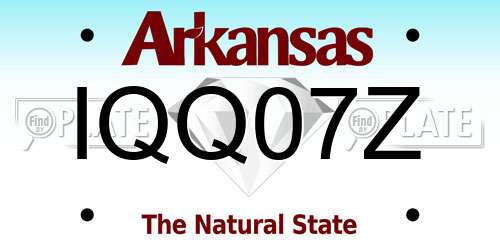 IQQ07Z Arkansas License Plate