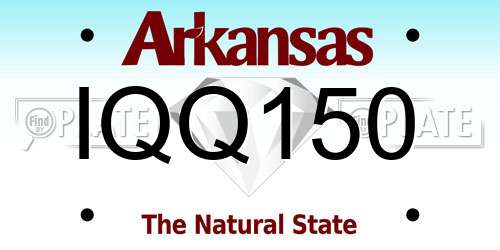 IQQ150 Arkansas License Plate