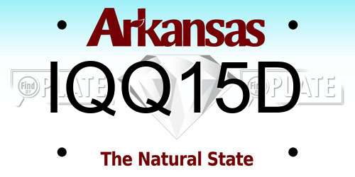 IQQ15D Arkansas License Plate