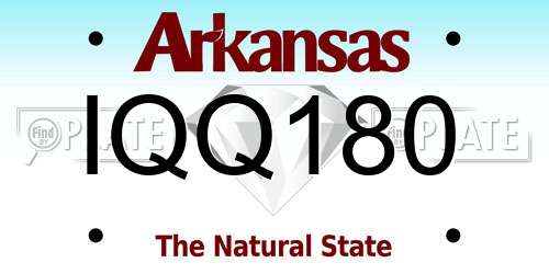 IQQ180 Arkansas License Plate
