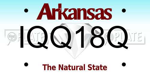 IQQ18Q Arkansas License Plate