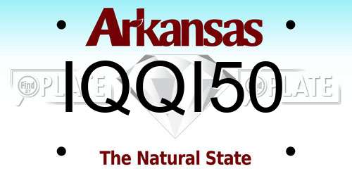 IQQI50 Arkansas License Plate