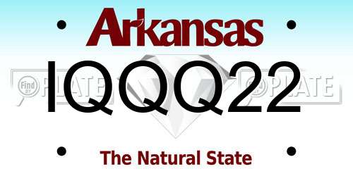 IQQQ22 Arkansas License Plate