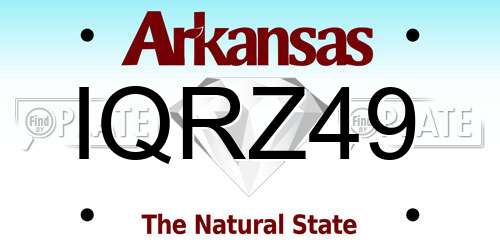 IQRZ49 Arkansas License Plate