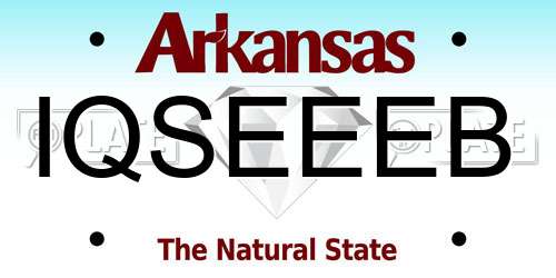 IQSEEEB Arkansas License Plate