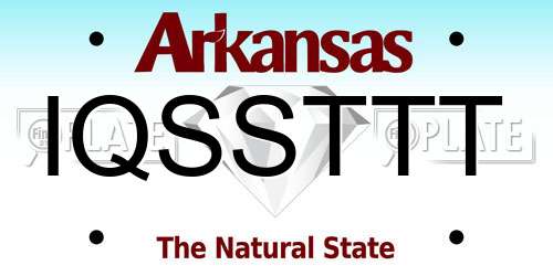 IQSSTTT Arkansas License Plate