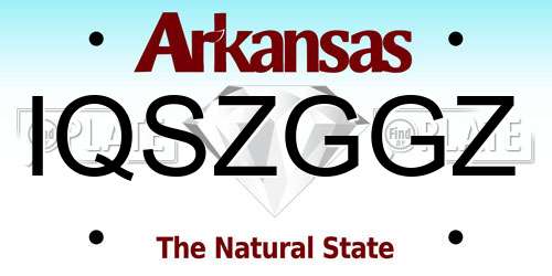 IQSZGGZ Arkansas License Plate