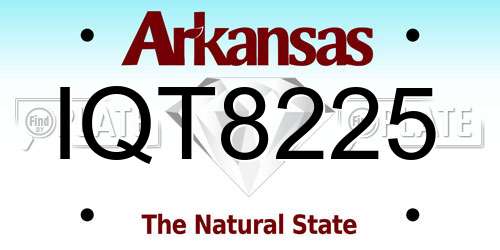 IQT8225 Arkansas License Plate