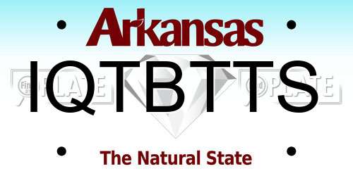 IQTBTTS Arkansas License Plate