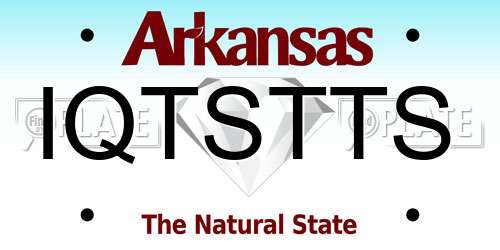 IQTSTTS Arkansas License Plate