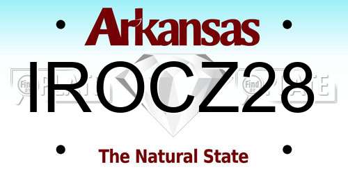IROCZ28 Arkansas License Plate