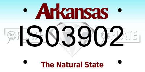 IS03902 Arkansas License Plate
