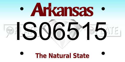 IS06515 Arkansas License Plate