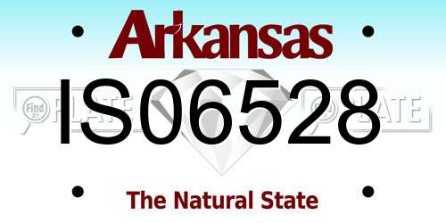 IS06528 Arkansas License Plate