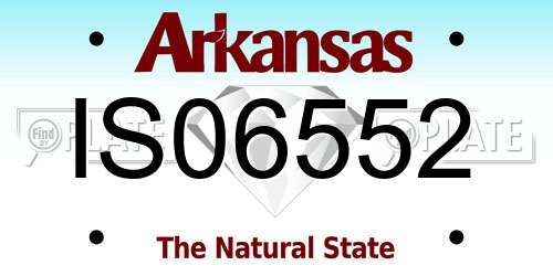 IS06552 Arkansas License Plate