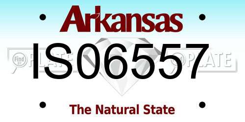 IS06557 Arkansas License Plate