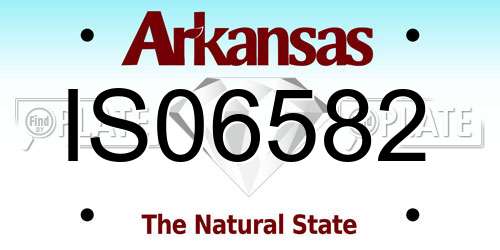 IS06582 Arkansas License Plate