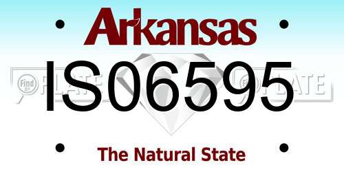 IS06595 Arkansas License Plate