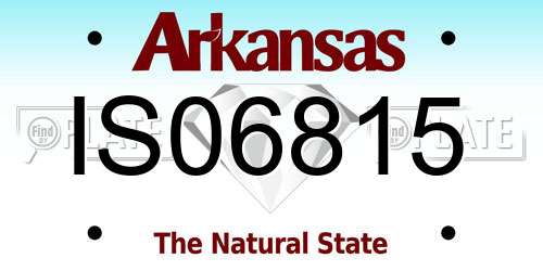 IS06815 Arkansas License Plate