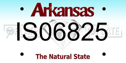 IS06825 Arkansas License Plate