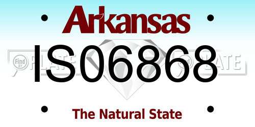 IS06868 Arkansas License Plate